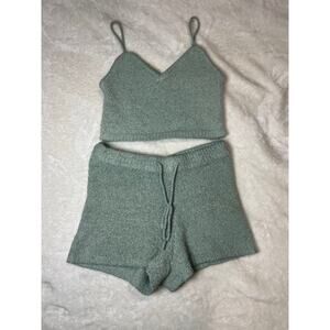 Garage 2 Piece Set Womens Mint Green Shorts and Tank size Small